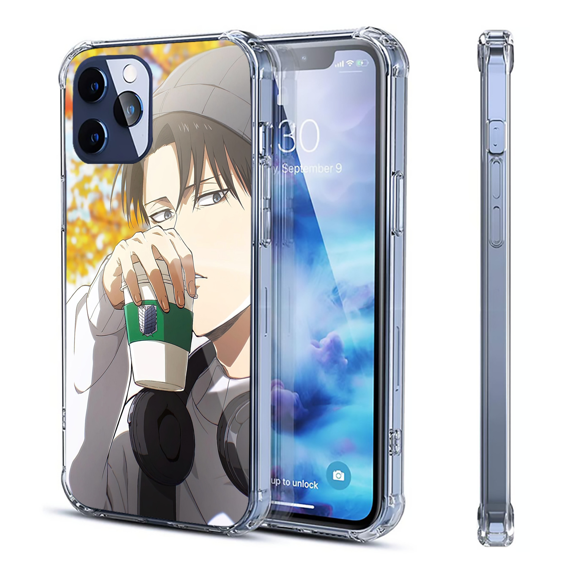 （画像用） 進撃の巨人 Attack on Titan 【iPhone 12シリーズ対応】透明スマホケース（クリアソフトケース）